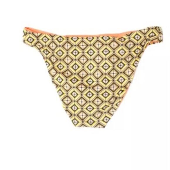 La Perla Studio Geometric Orange Tan Reversible Bikini Swim Bottom 6 - Picture 3 of 9
